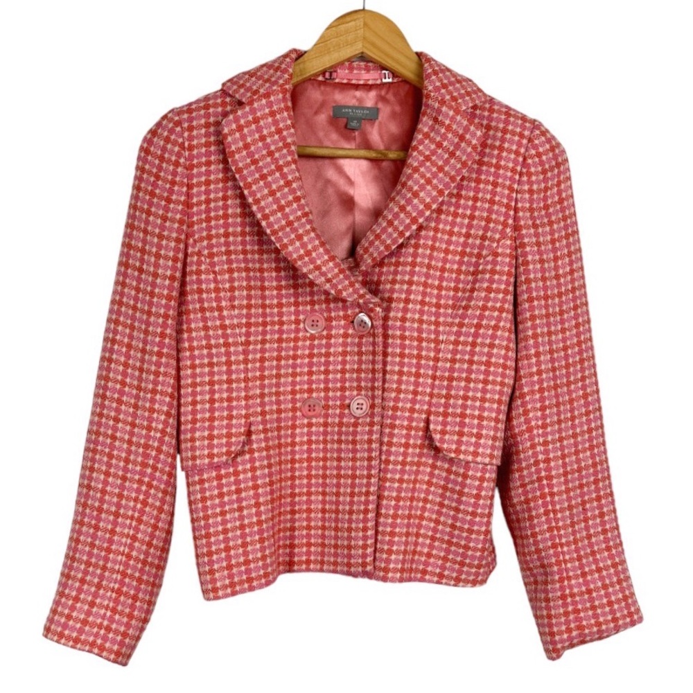 Ann Taylor Double Breasted Blazer Jacket Size 4P